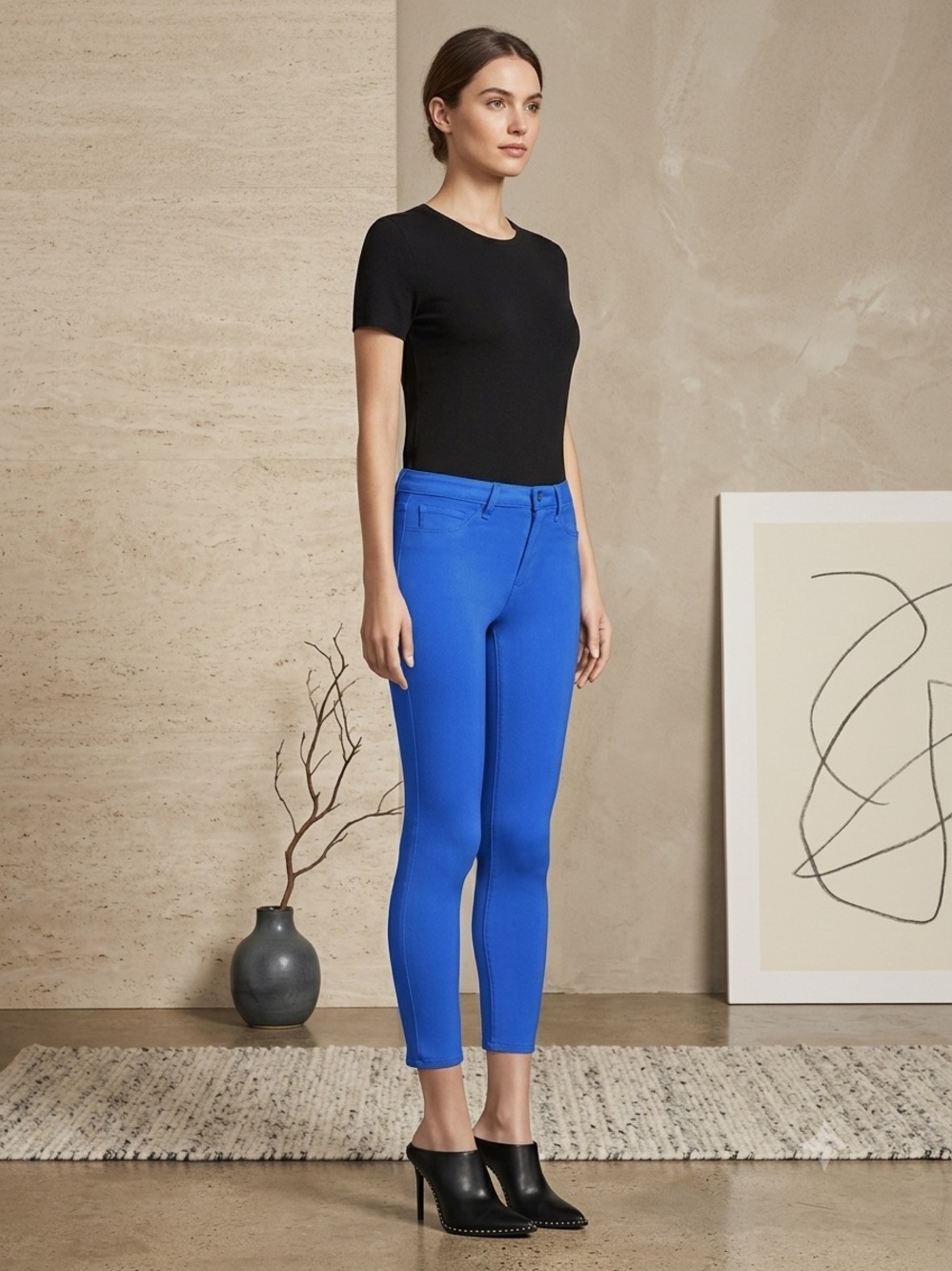 L’AGENCE Margot High Rise Skinny Jeans Blue Size 25 Ankle NWT